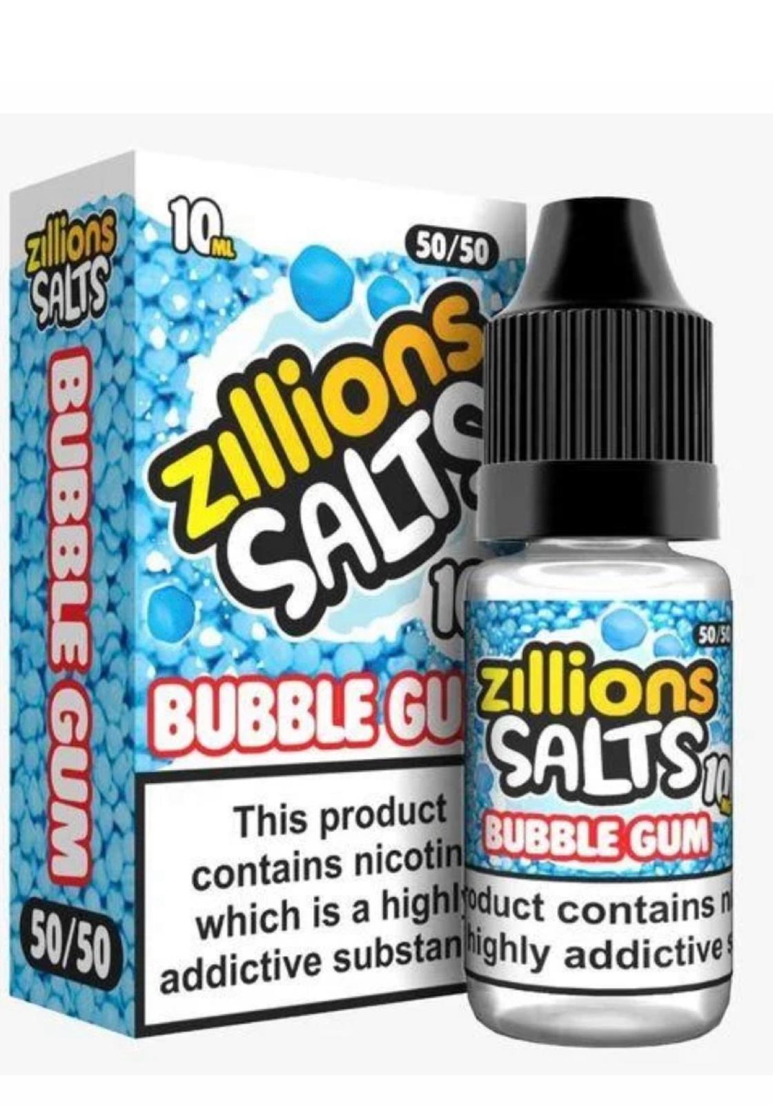 Bubble Gum Zillions 10ml Nic Salt 20mg