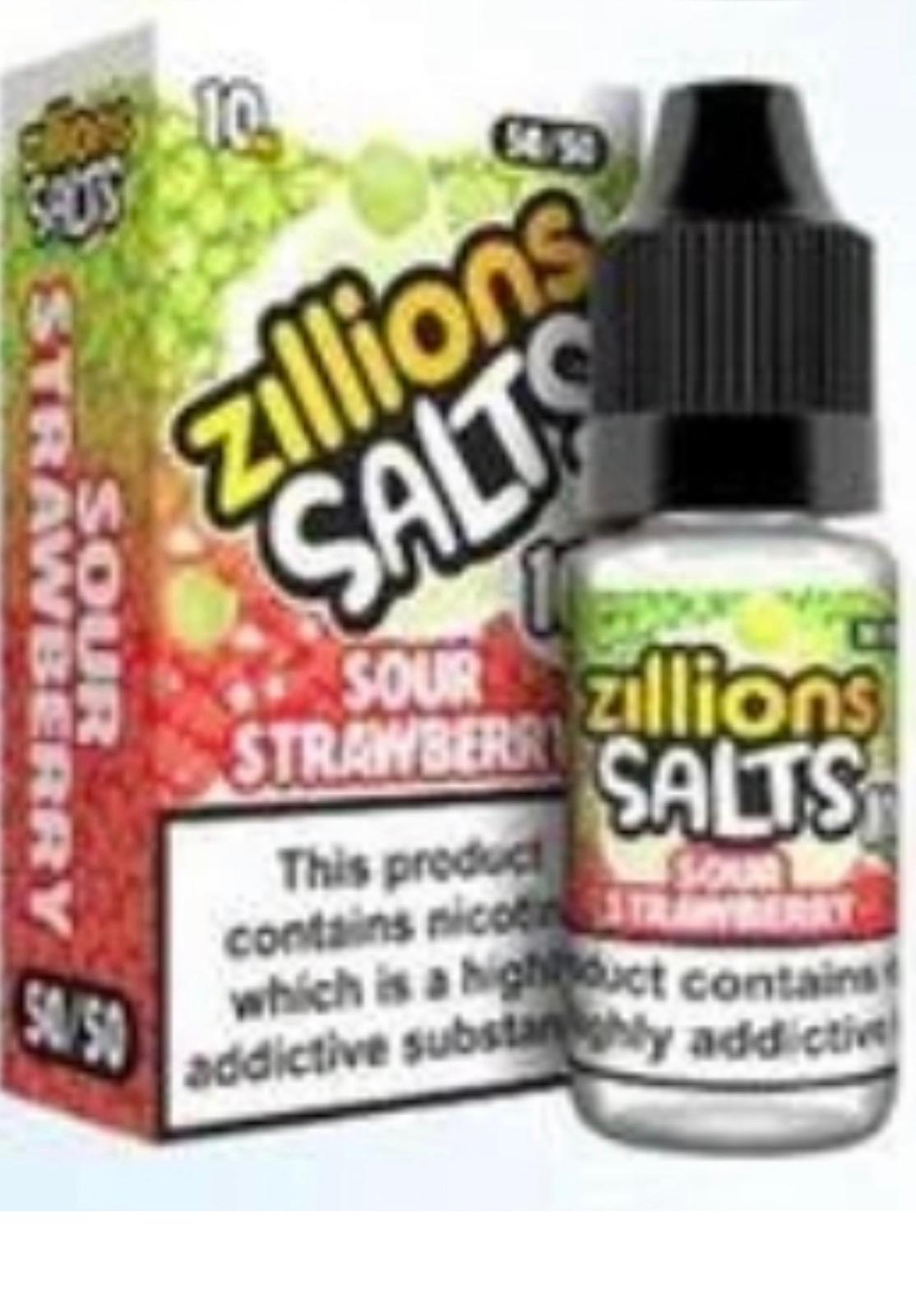 Sour Strawberry Zillions 10ml Nic Salt 20mg