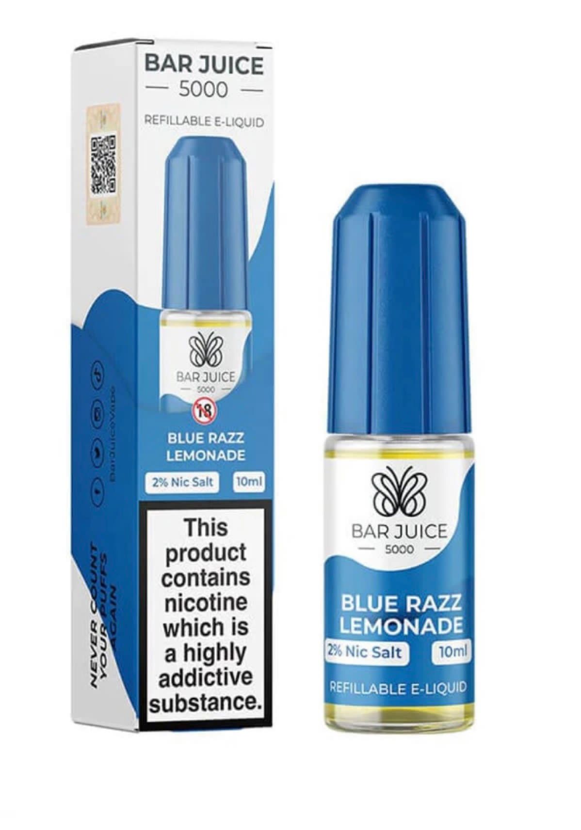 Blue Razz Lemonade Bar Juice 5000 10ml Nic Salts E-liquid 20MG
