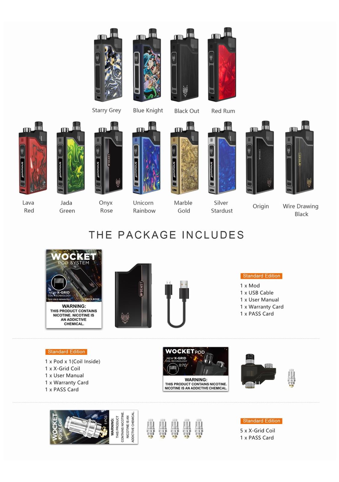Snow Wolf WOCKET Pod System Kit